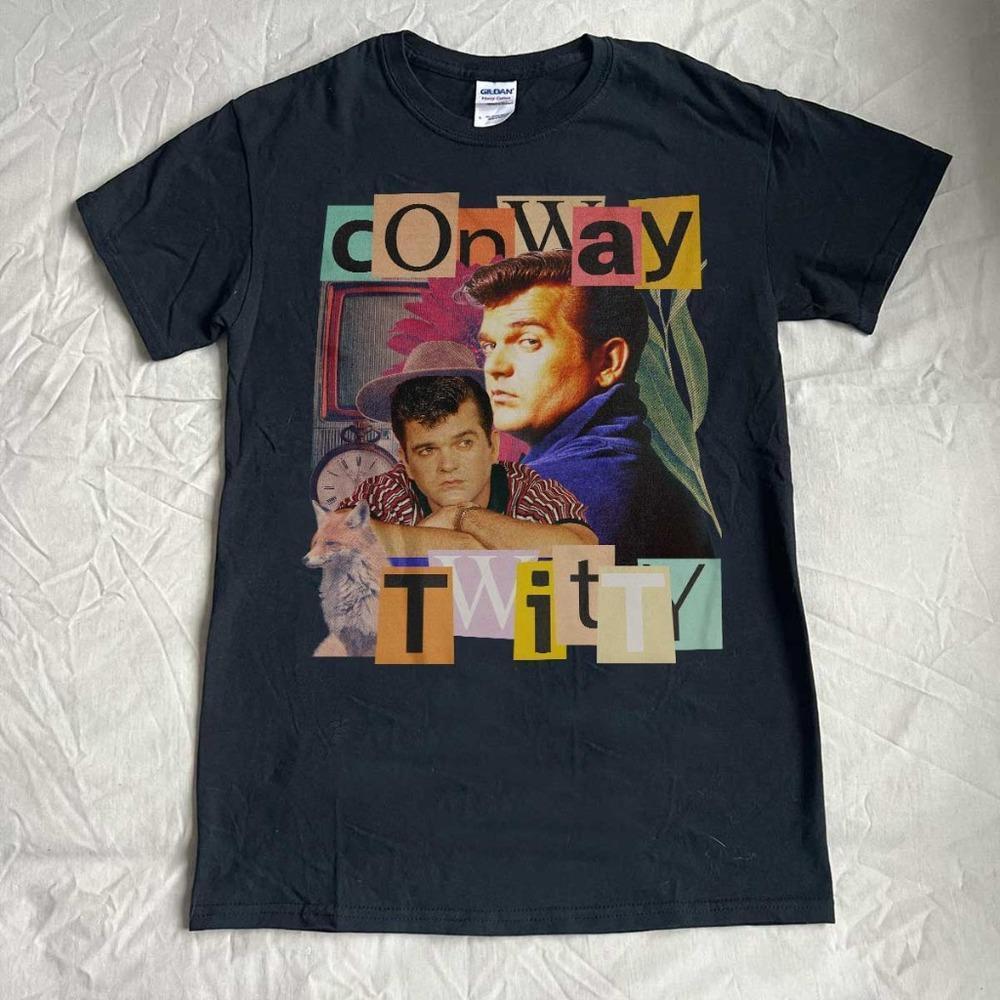 Conway Twitty Unisex Black T-Shirt